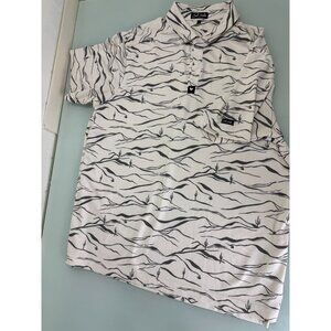 Bad Birdie Golf Polo Shirt Mens XL Desert Frontier Print Performance Pique